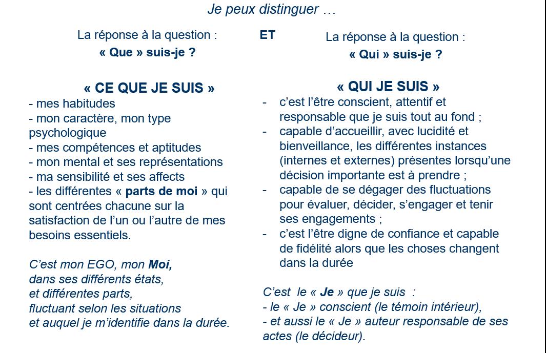 Qui et quoi je suis